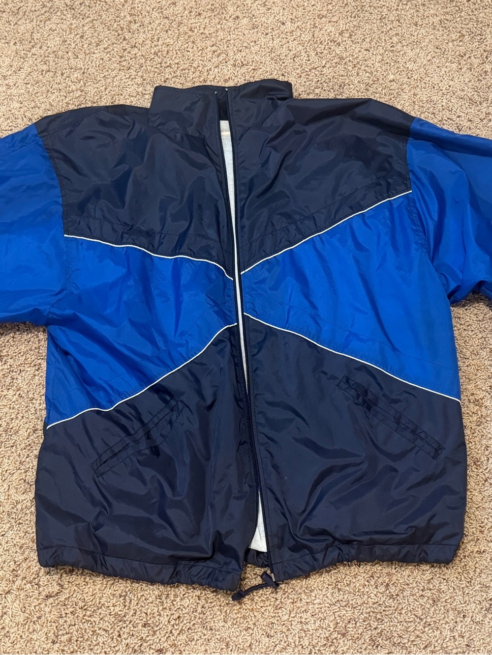 Vintage 90’s BCG Blue and Navy Colorblock Windbreaker Jacket
